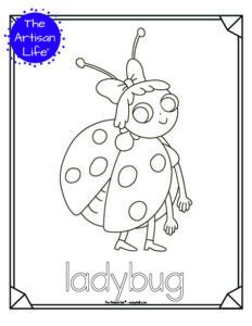Cute Insect Coloring Pages - The Artisan Life