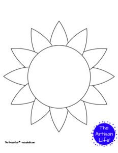 Free Printable Sunflower Templates and Sunflower Patterns The Artisan