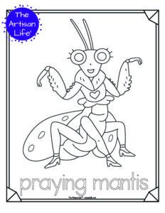 Cute Insect Coloring Pages - The Artisan Life