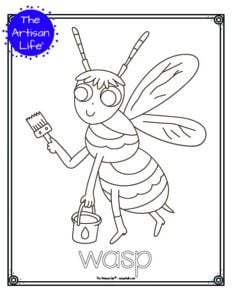 Cute Insect Coloring Pages - The Artisan Life