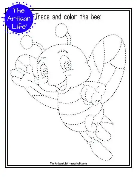 Free Printable Insect Trace and Color Pages - The Artisan Life