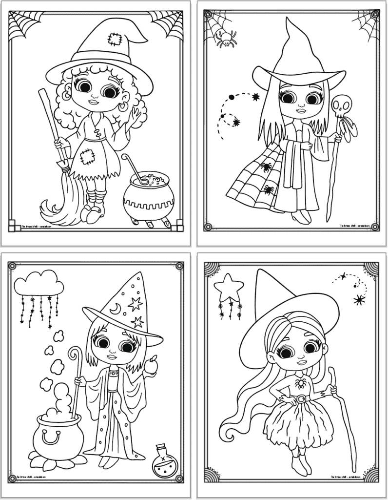 20+ Free Printable Cute Halloween Witch Coloring Pages   The ...