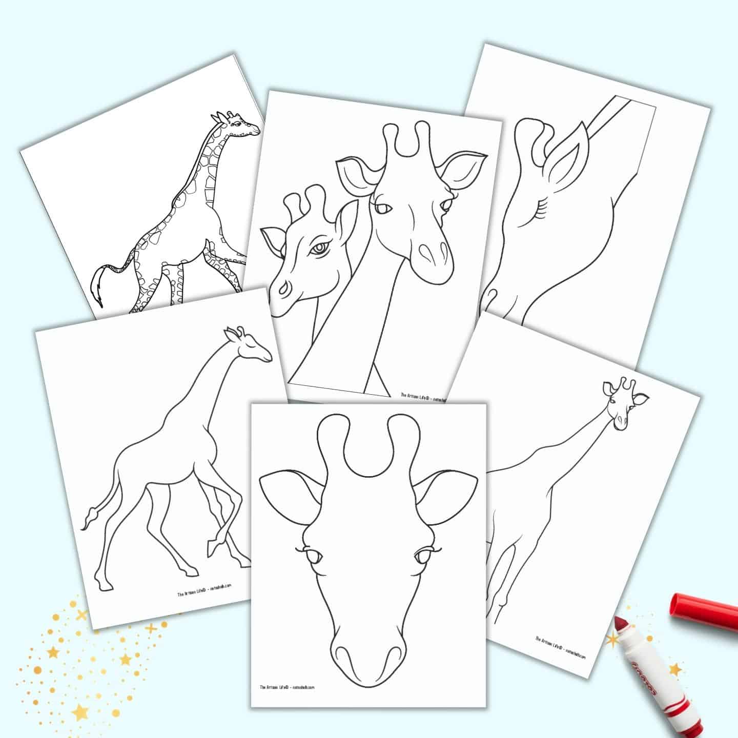 Giraffe Outline Printable
