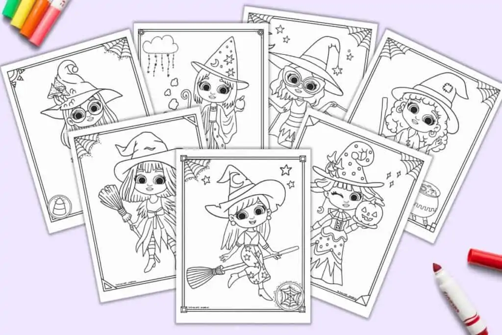 19 Free Printable Cute Halloween Witch Coloring Pages The Artisan Life