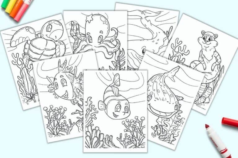 21+ Free Printable Cute Sea Creature Coloring Pages for Kids - The ...