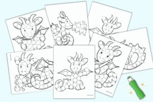 Free Printable Dragon Dot Marker Pages for Toddlers &amp; Preschoolers ...