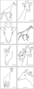 Free Printable Giraffe Outlines &amp; Templates - The Artisan Life