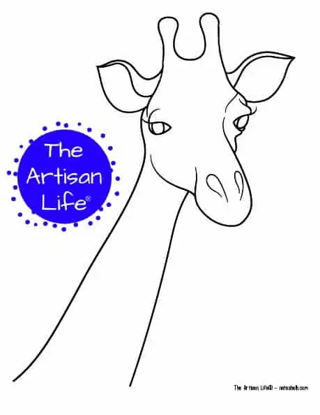 giraffe head stencil printable