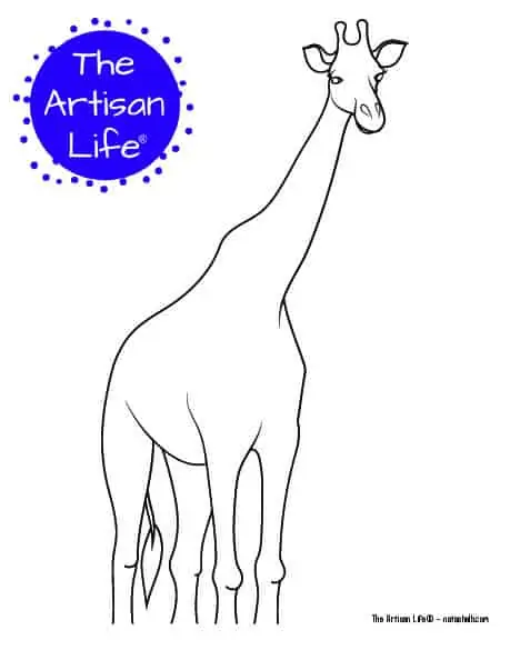 Free Printable Giraffe Outlines & Templates - The Artisan Life