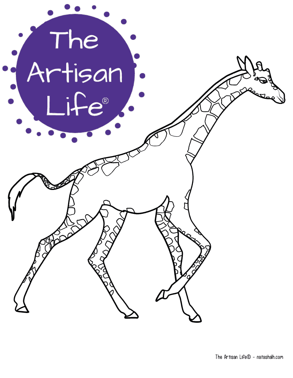 Free Printable Giraffe Outlines & Templates The Artisan Life