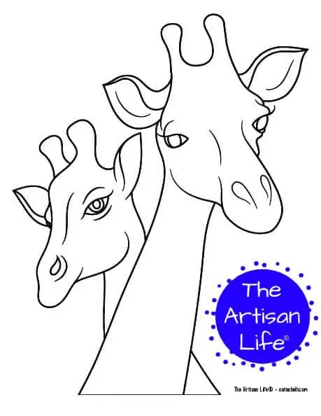 giraffe outline printable