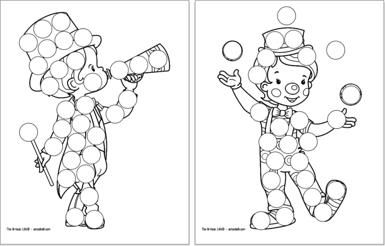 11+ Free Printable Circus Dot Marker Dab It Coloring Pages - The ...