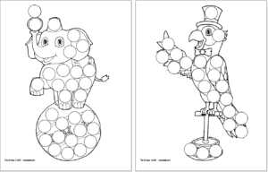 11+ Free Printable Circus Dot Marker Dab It Coloring Pages - The ...