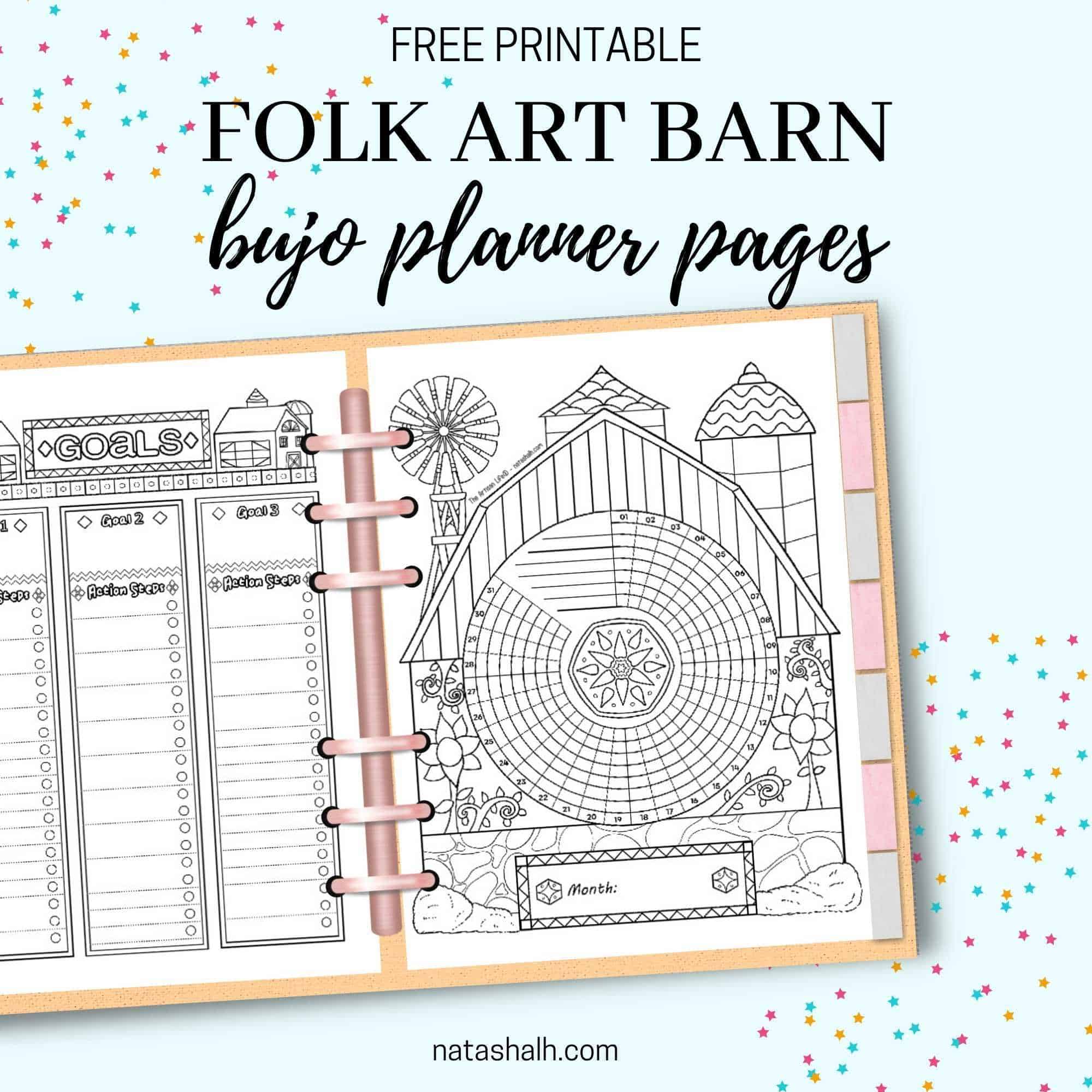 Printable Fairground Planner Journal To Color