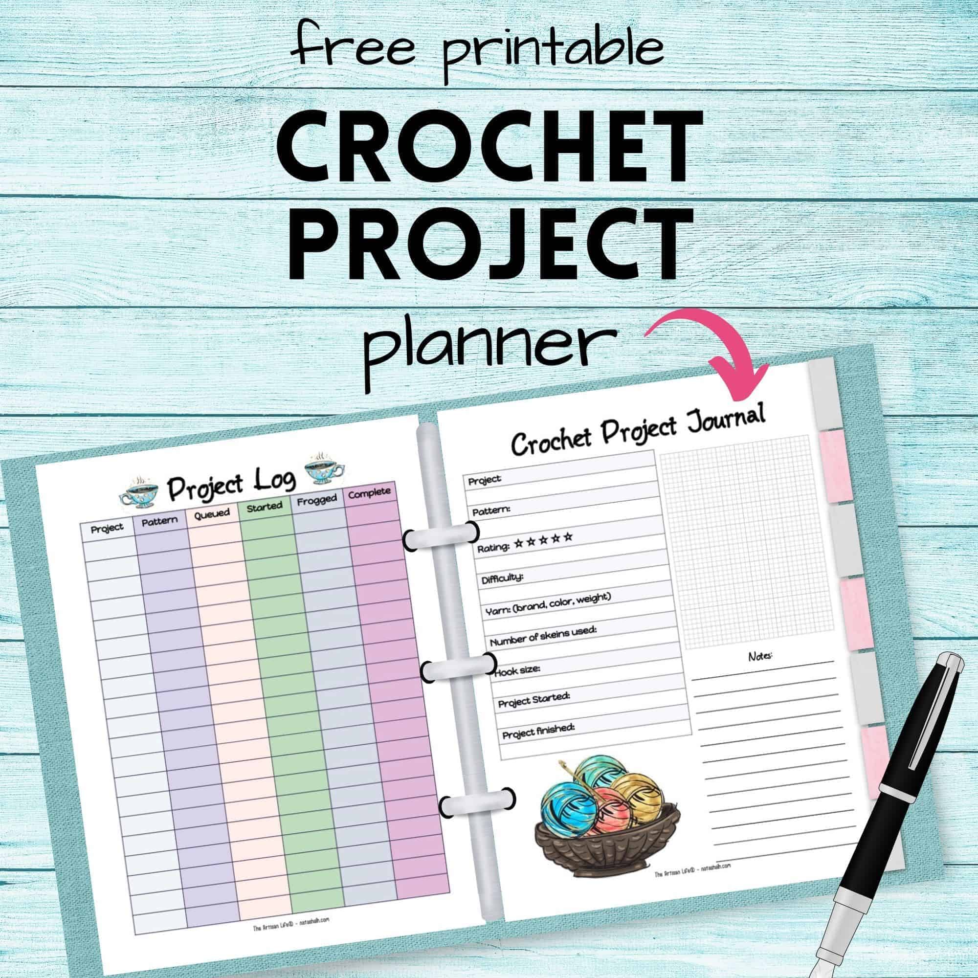 Free Printable Crochet Planner (to finally finish your projects on time