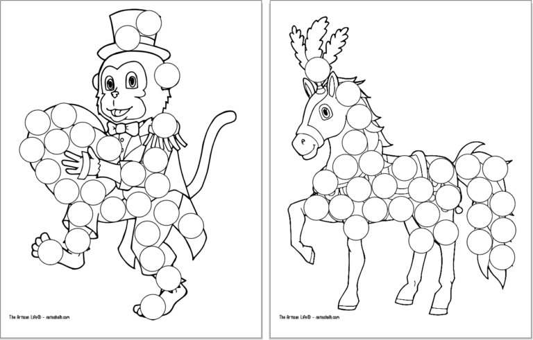 11+ Free Printable Circus Dot Marker Dab It Coloring Pages - The ...