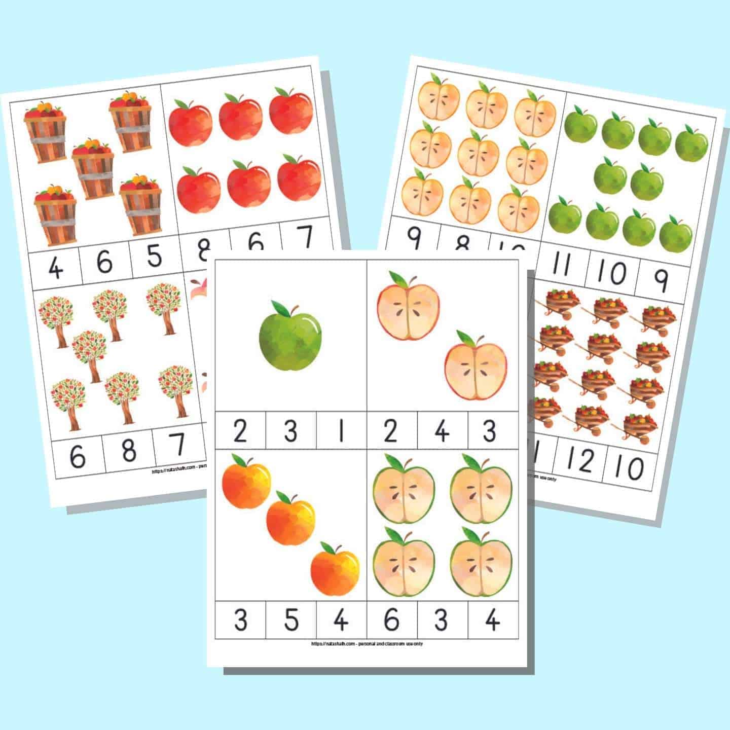 free-printable-apple-theme-count-and-clip-cards-the-artisan-life