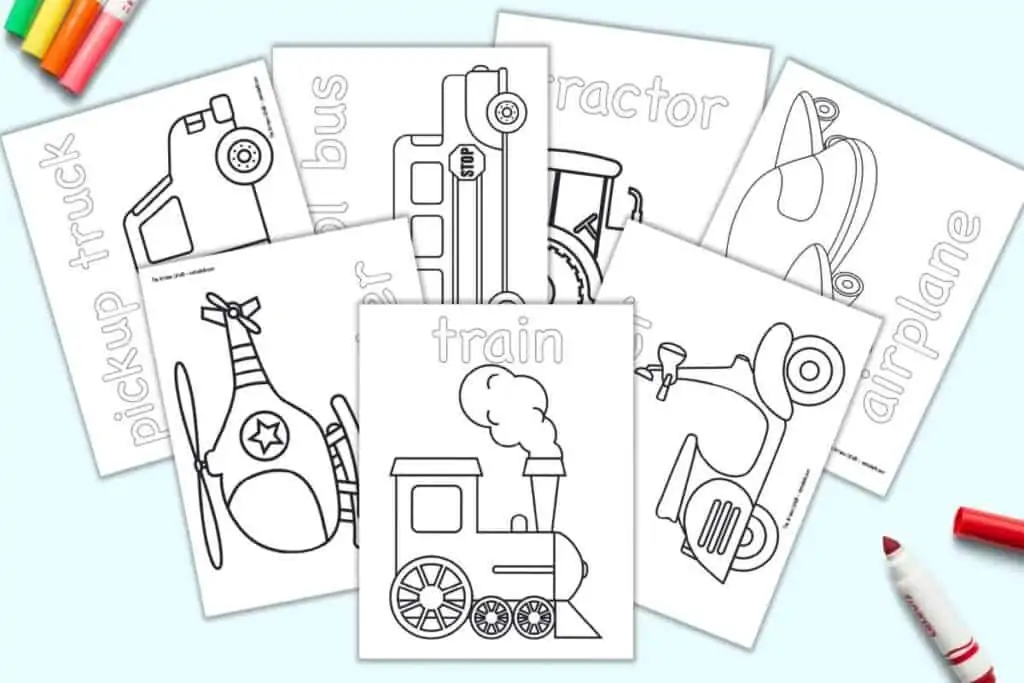 bus coloring pages preschool shapes