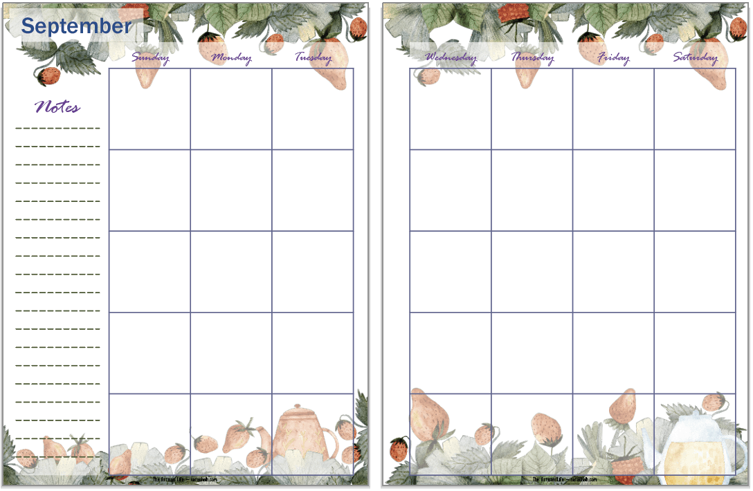 Cozy Tea Theme Free September Planner Printables (Letter and Happy Planner Classic Sizes) - The ...