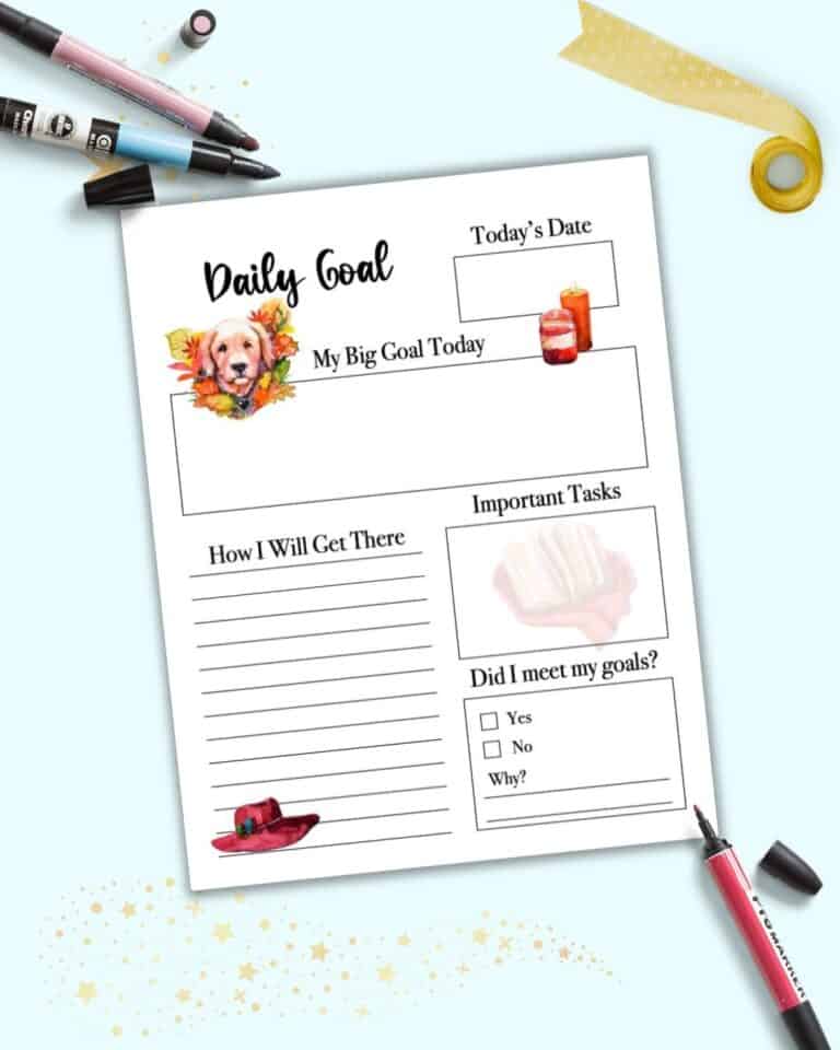 Free Printable Weekly Planner for Fall - The Artisan Life