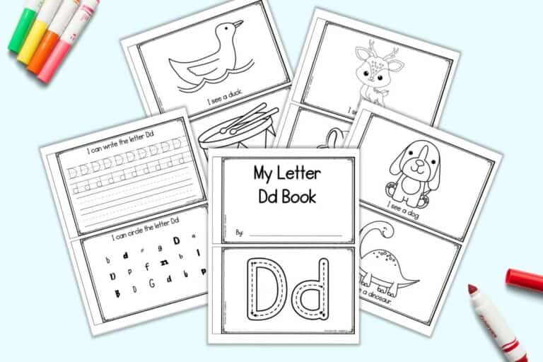 Free Printable Letter D Book Emergent Reader - The Artisan Life