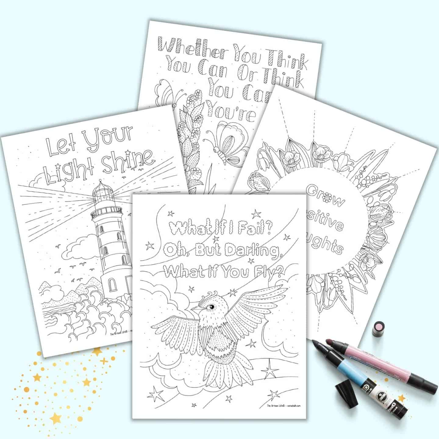 free mindset coloring pages