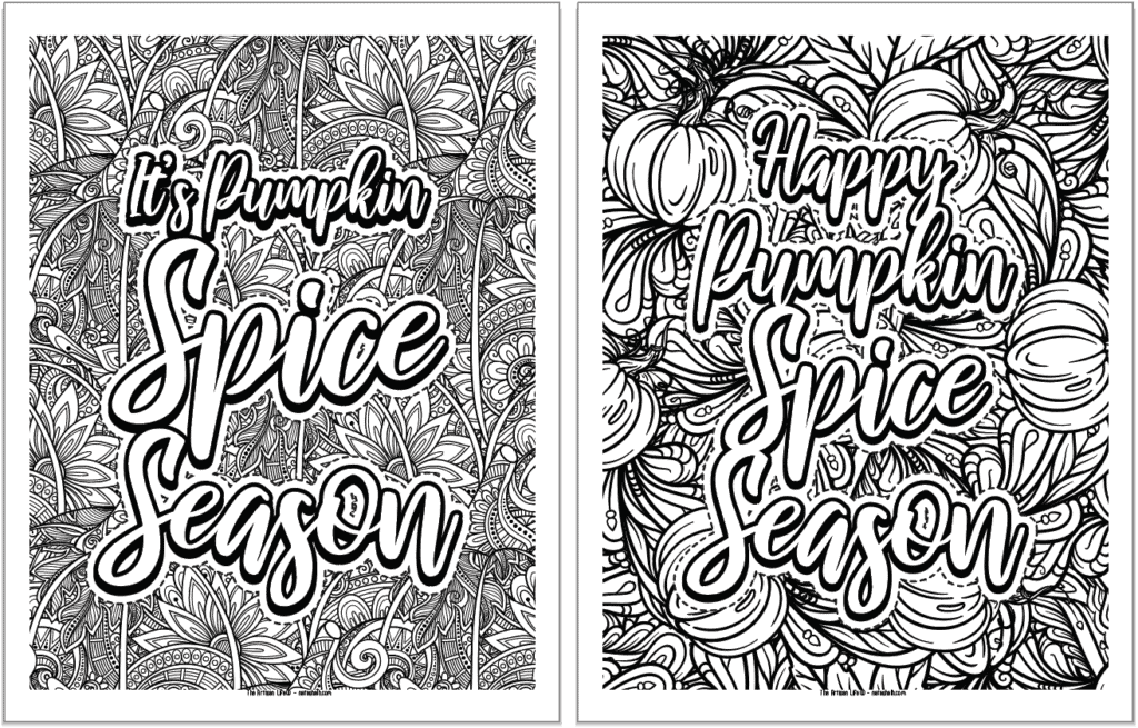 15+ Free Printable Pumpkin Spice Coloring Pages - The Artisan Life