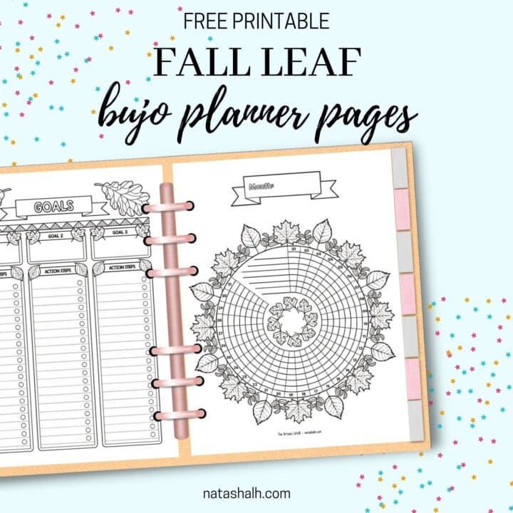 Free Printable Fall Leaves Bujo Planner Printables - The Artisan Life
