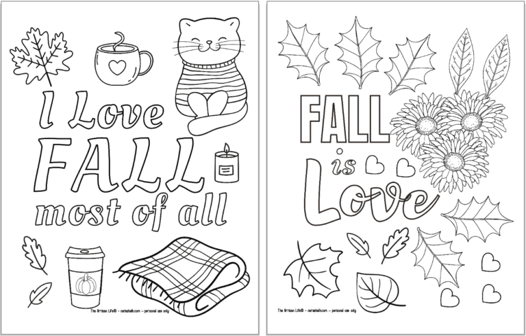 11+ Free Printable Fall Quote Coloring Pages for Adults - The Artisan Life