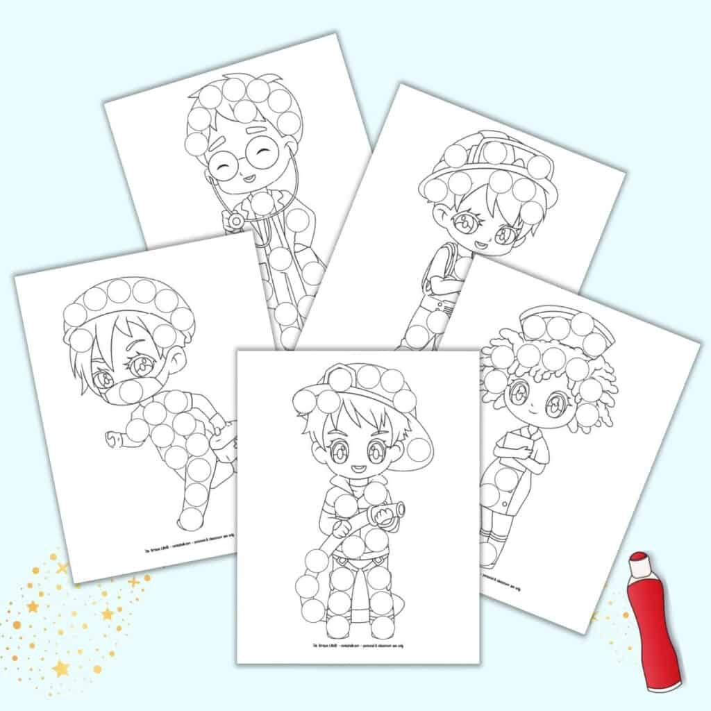 5+ Free Printable Colored Bunny Dot Marker Coloring Pages - The Artisan ...