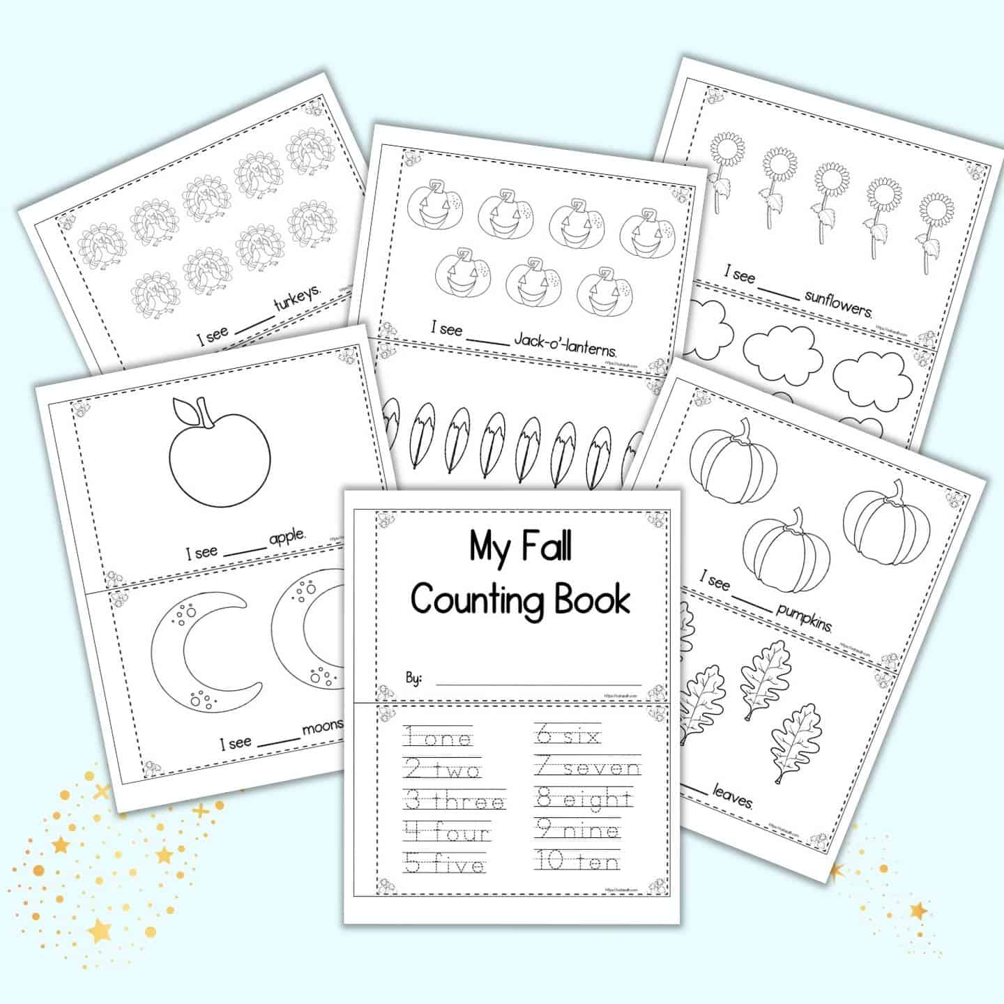 Free Printable Fall Counting Book For Preschool And Kindergarten The Artisan Life 