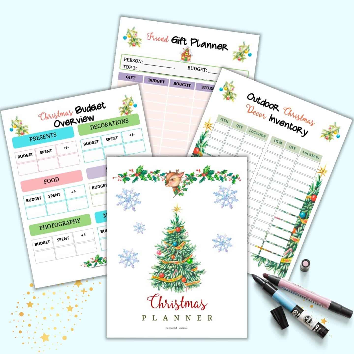 Printable Gift Log,Holiday Gift Planner,Christmas Gift Organizer,Instant Download Christmas Stocking Stuffer Christmas Gift Planner Bundle