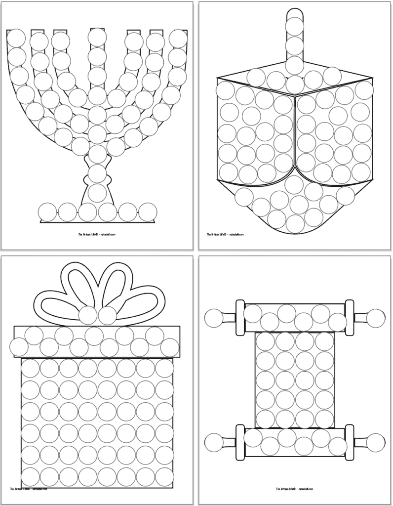 7 Free Printable Hanukkah Dot Marker Coloring Pages The Artisan Life 7 Free Printable Hanukkah Dot Marker Coloring Pages The Artisan Life