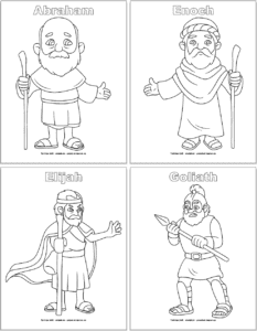 Free Printable Bible Character Coloring Pages for Kids - The Artisan Life