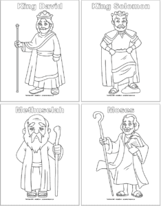 Free Printable Bible Character Coloring Pages for Kids - The Artisan Life