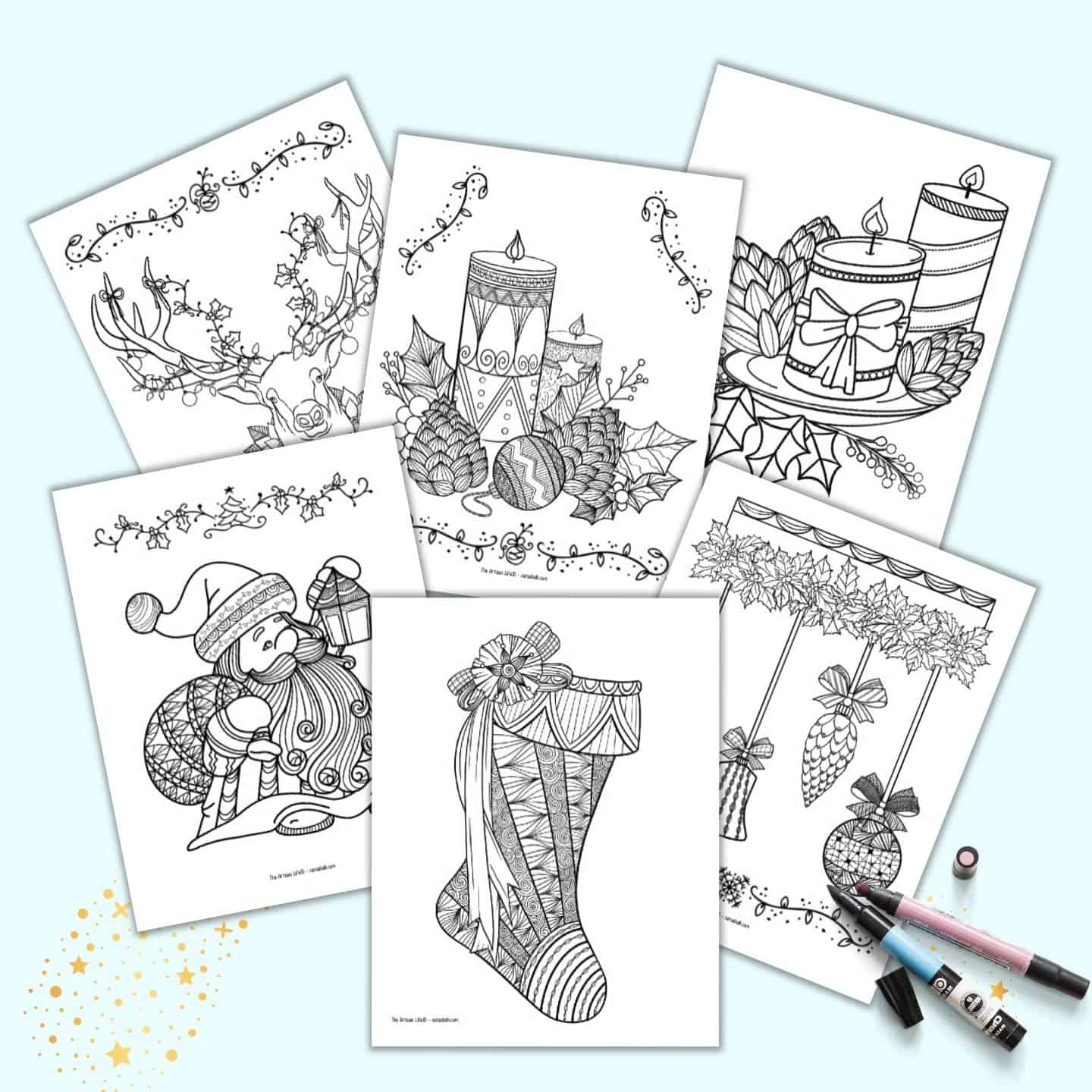 20+ Free Printable Christmas Coloring Pages for Adults   The ...