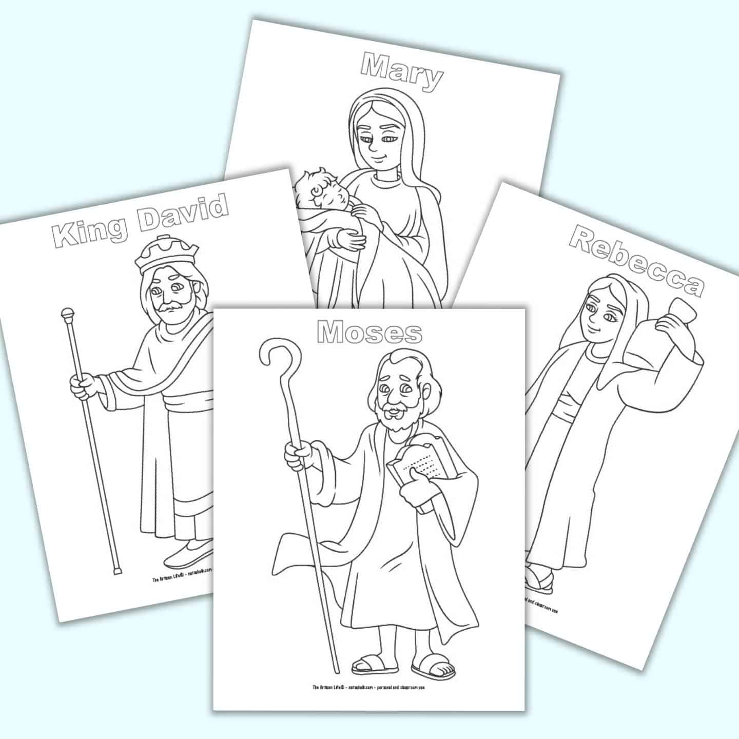 Free Printable Bible Character Coloring Pages For Kids The Artisan Life