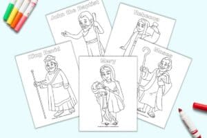 Free Printable Bible Character Coloring Pages for Kids - The Artisan Life