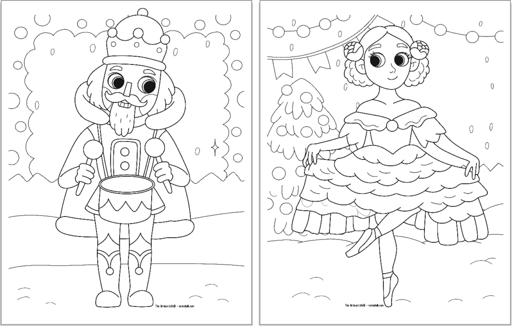 christmas drum coloring page