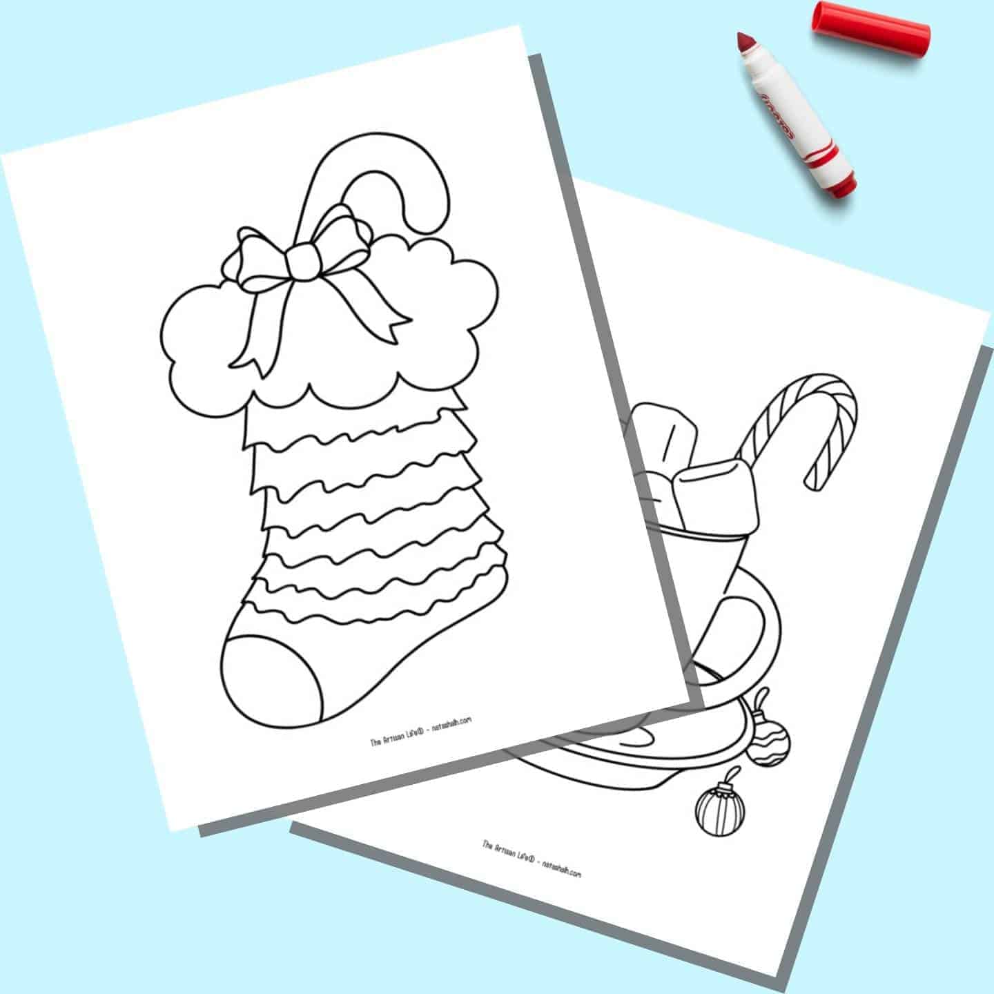 Easy Christmas Coloring Pages The Artisan Life