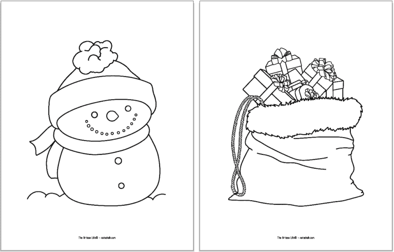 Easy Christmas Coloring Pages - The Artisan Life