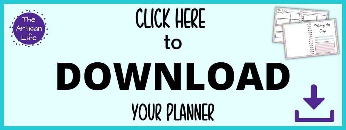Text "click here to download your planner"