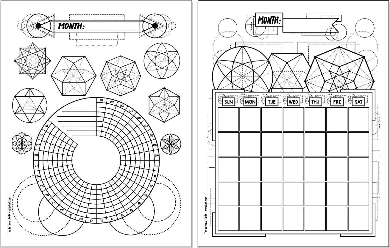 Free Sacred Geometry Bujo Printables - The Artisan Life