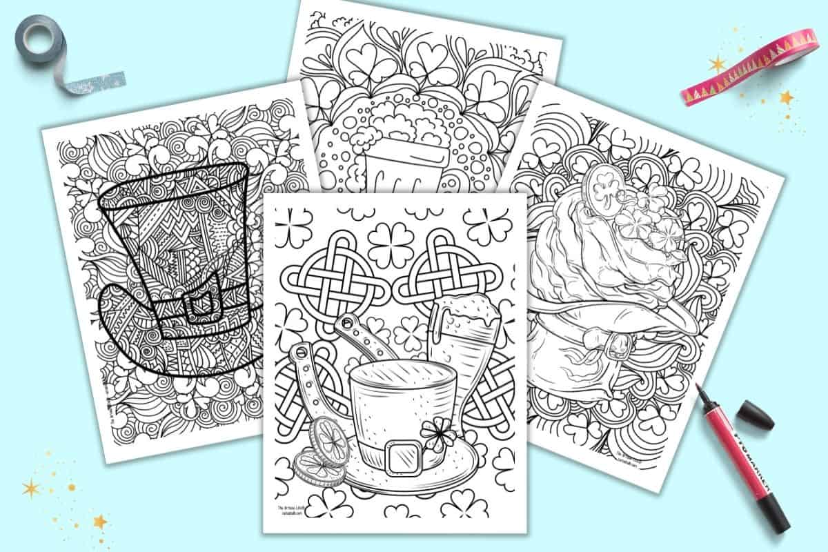 7+ Free Printable St. Patrick's Day Coloring Pages for Adults - The ...