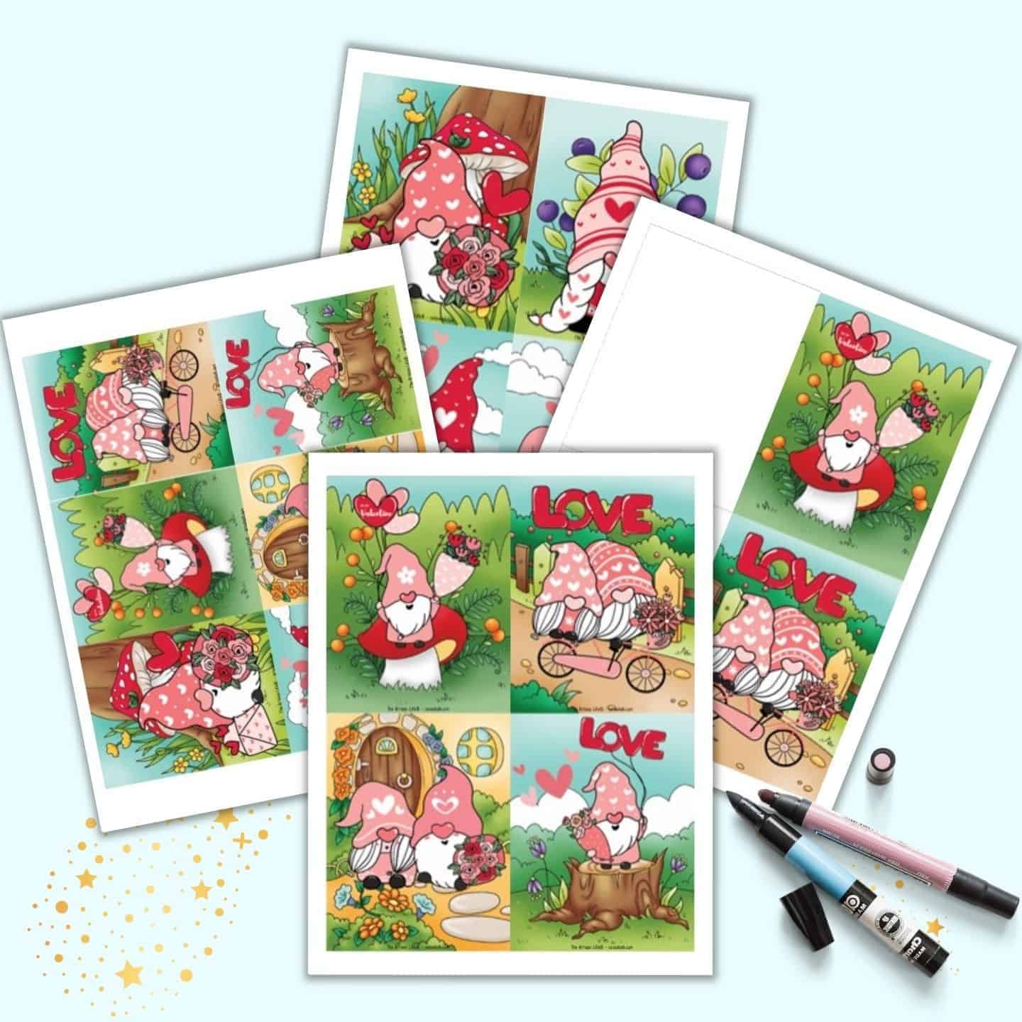 Free Printable Gnome Valentine Cards The Artisan Life