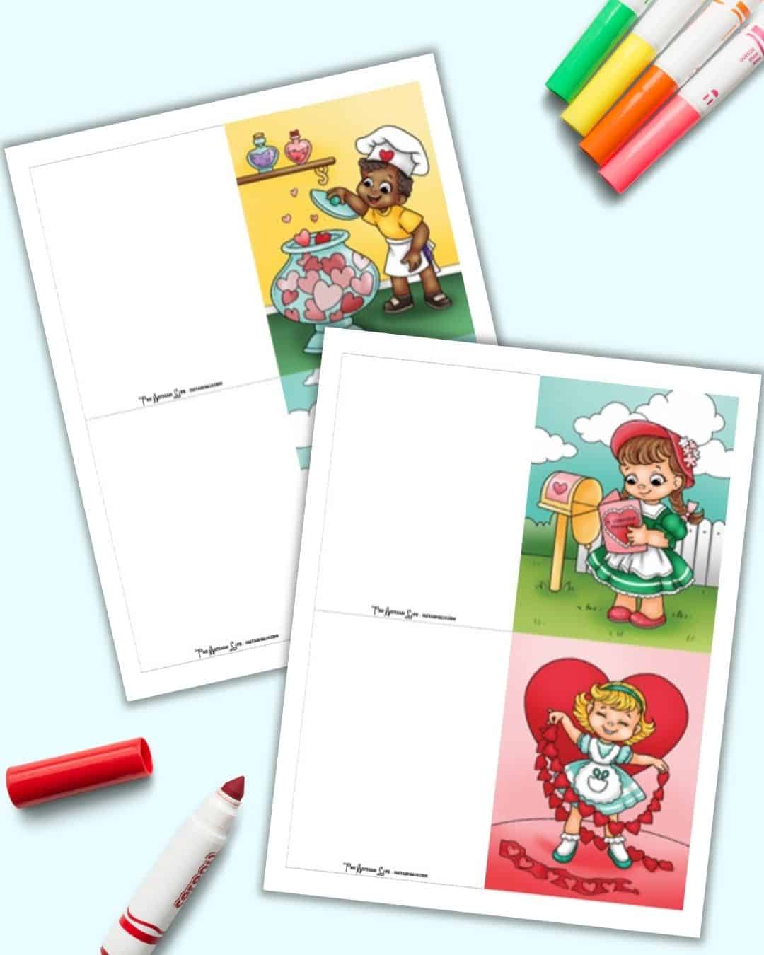 Free Printable Valentine's Cards for Children - The Artisan Life