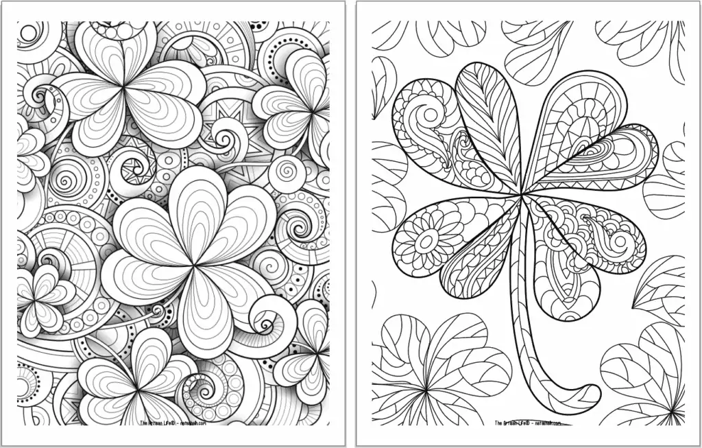 free printable shamrock coloring pages for adults the artisan life