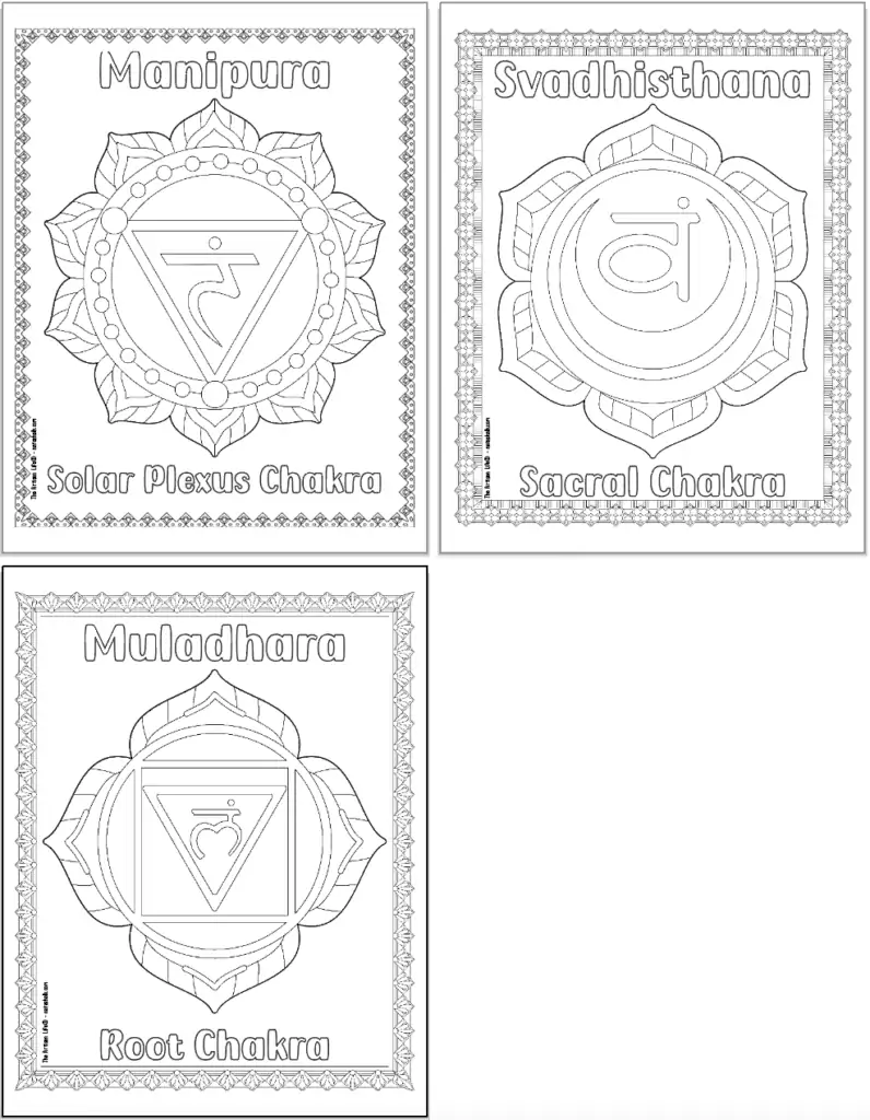 free chakra coloring pages