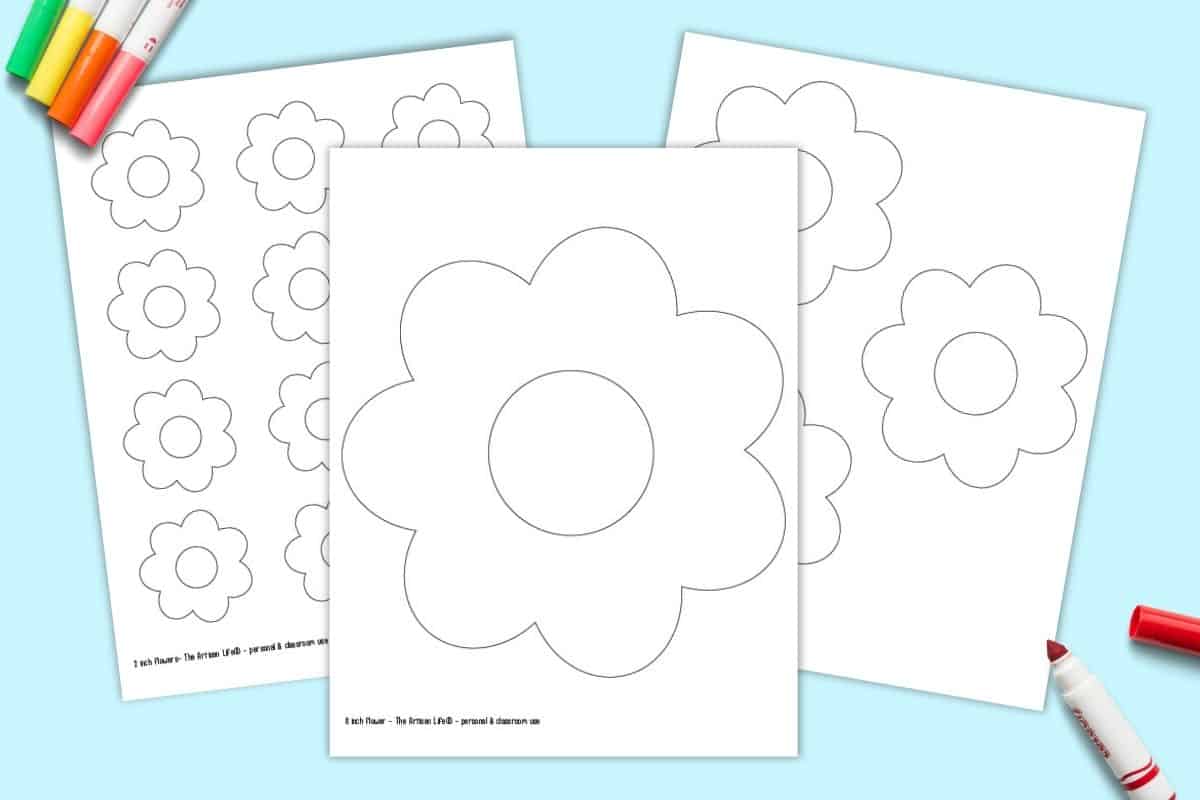 Free Printable Simple Flower Template - The Artisan Life