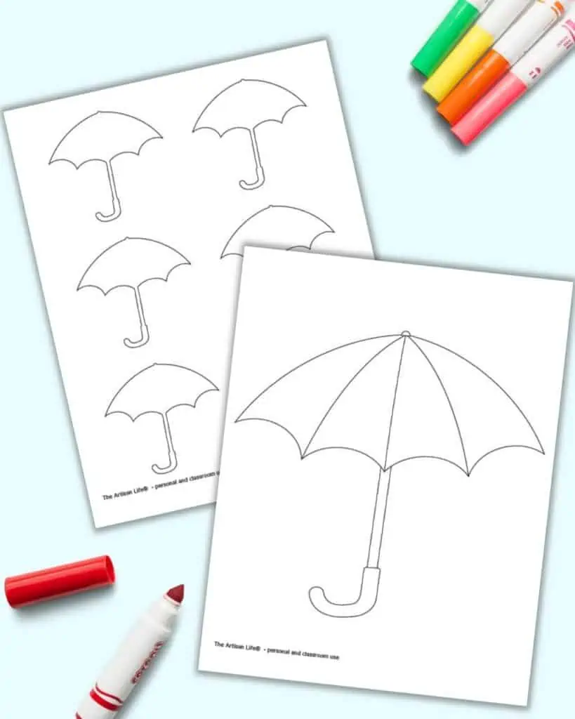 large umbrella template